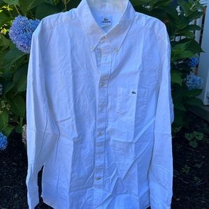 White Lacoste button down
